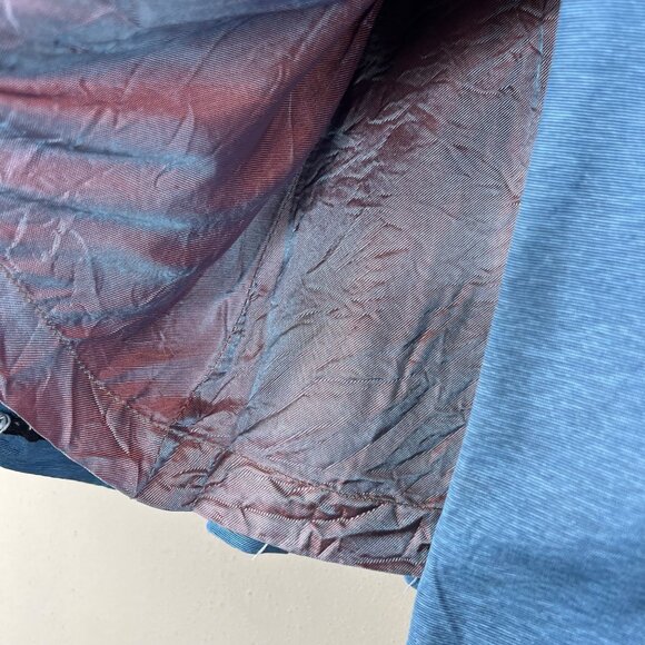 Vintage Princess Swing Coat Little Girls 4 Blue Umbrella Applique Button Up - Picture 5 of 6